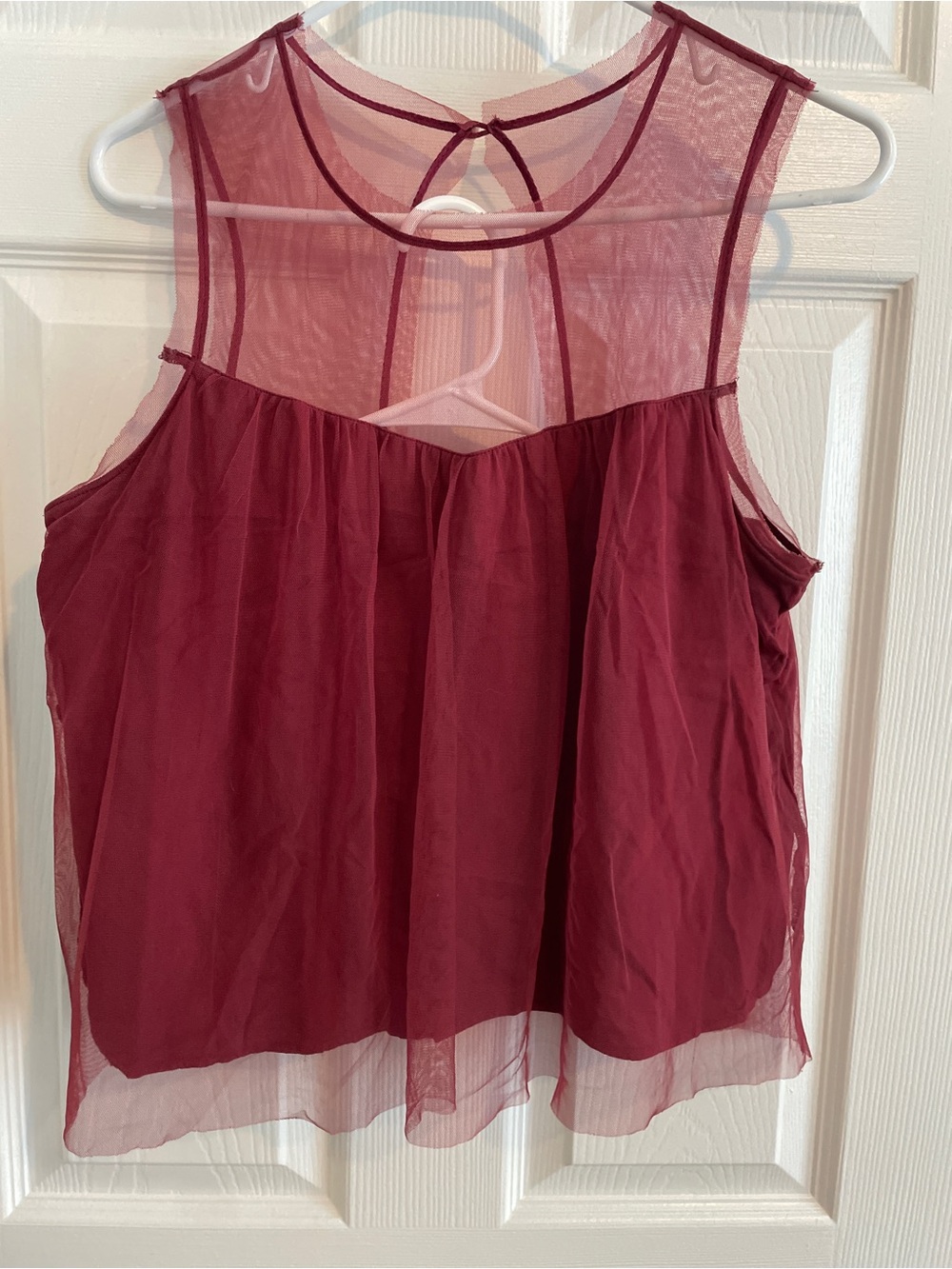 Overlay Dressy Tank Blouse
